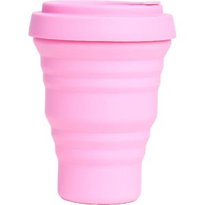 Griply to go - Opvouwbare siliconen koffiebeker - Fuchsia Pink - 450ml