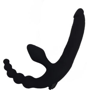 Erodit® Strapless Triple Fun vibratie dildo- voorbinddildo- kralen buttplug- strap-on vibrator-strapless strap-on- Cadeau voor Vrouw- Erotiek- Seksspeeltjes voor vrouwen