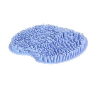 Rugscrubber douche - blauw - rug borstel - siliconen - zelfklevend - voeten borstel - badkamer
