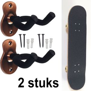 meurbeugel skateboard set van 2 stuks ophanghaak bevestiging Skateboard rek muurbevestiging ophangsysteem skateboard Houder longboard opberghaak accessoires koper