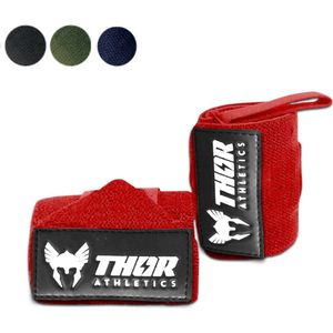 Thor Athletics Wrist Wraps - Fitness - Polsbrace voor Krachttraining - Ondersteuning voor Pols - 60 cm - Rood
