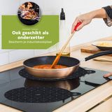 HI NATURE™ Inductie Beschermer Set - 4 Stuks - Hittebestendig - Zwart