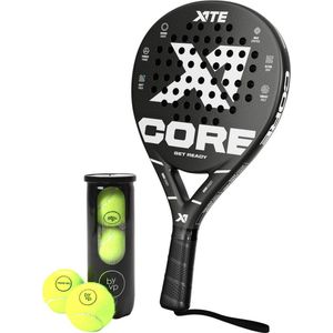 X1TE Padel Racket Core Black - Set padelballen 3 stuks - By VP
