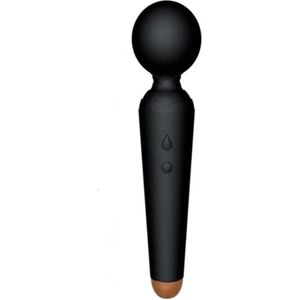 JoyPark Wand Vibrator - Design Vibrator - Clitoris Stimulatie - Waterproof - USB-rechargeable - 10 standen - Sex Toys voor Vrouwen - Massage Wand - Kleur: Zwart