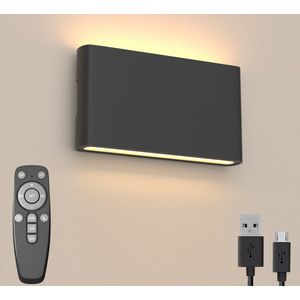 Luminize - Oplaadbare Wandlamp - Draadloos - Dimbaar - 18x9cm - 2700K