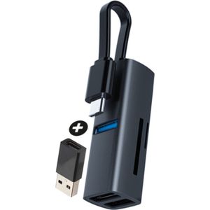 Rolio SD Kaartlezer - All In One USB 3.0 en USB C Geheugenkaartlezer - SD/TF/USB 3.0 Card reader - Inclusief Converter