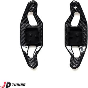JDtuning® | Premium Carbon Flippers | Geschikt voor Audi A3/S3/RS3 | A4/S4/RS4 | A5/S5/RS5 | A6/S6/RS6 | A7/S7/RS7 | A8/S8 | Q2/Q3/Q5/SQ5/Q7/SQ7 | Tt/Ttrs | R8 | E-TRON | Carbon Hoogglans – Zwart Type C