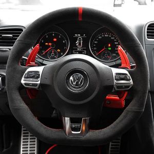 JDtuning - Premium Alcantara Stuurhoes - Rood - Geschikt voor Golf 6 DSG GTD GTI R Scirocco Passat Polo Tiguan