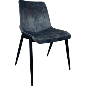 Oist Design Danilo dining chair - Vintage Velvet Antraciet - eetkamerstoel