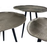 Oist Design Giulia set of 3 Coffee Tables - Aluminium Champagne