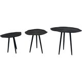 Oist Design Giulia set of 3 Coffee Tables - Aluminium Black x 39 x 45 cm