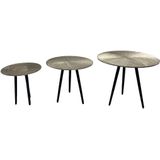 Oist Design Romee set of 3 Coffee Tables - Aluminium Champagne - 48 x 48 x 40 cm