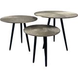Oist Design Romee set of 3 Coffee Tables - Aluminium Champagne - 48 x 48 x 40 cm