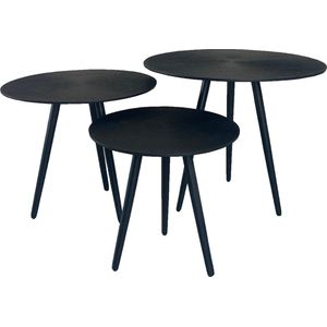 Oist Design Romee set of 3 Coffee Table - Aluminium Black - 48 x 48 x 40 cm