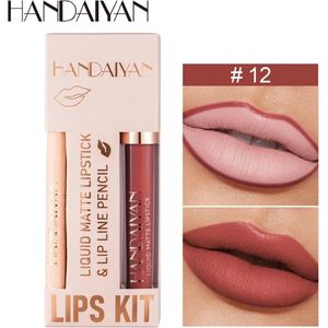 Lipstick & Lipliner set – Lipliner – HANDAIYAN® langhoudende lippenstift/lipliner set - Lippenpotlood set