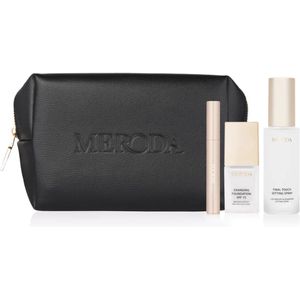 Meroda Cosmetics Travel Kit - Changing Foundation - Gilded Lashes Waterproof Mascara - Setting Spray - Inclusief reistas