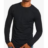 Boru - Bamboo Shirt - Langemouw - Zwart - 95% Bamboe