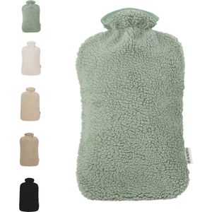 Ølav North - XXL Kruik met Teddy Hug hoes - Tot 8 uur warmte - Warmwaterkruik - 3.4 liter – Forest Green - Cadeau voor haar, vrouw, vriendin