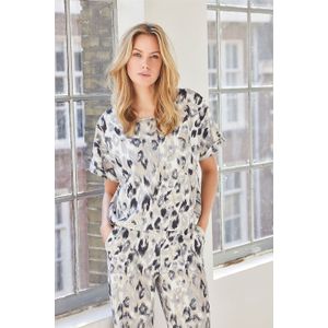 Helena Hart - Blauw - Overhemd - Dames - Elegante Rose Print Top