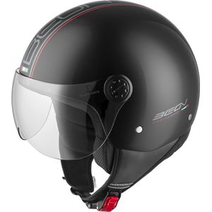 BEON - Design - Scooterhelm - Zwart - Jethelm met Vizier - Geschikt voor Vespa en Scooter