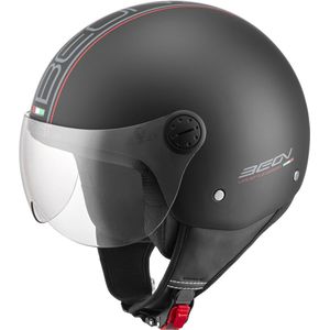BEON - Design - Jethelm - Mat Zwart - Geschikt voor Vespa, Scooter, Brommer, Motor en Snorfiets