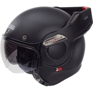 BEON B707 Stratos - Motorhelm - Mat Zwart - Systeemhelm met Zonnevizier - 180º Verstelbaar