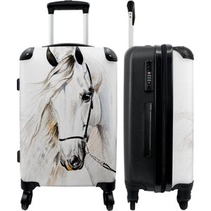 NoBoringSuitcases.com® - Kinderkoffer meisjes paard - Reiskoffer kinderen - 20 kg bagage