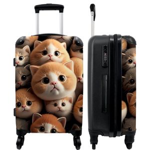 NoBoringSuitcases.com® Luggage Koffer Trolleys & Koffers Suitcase Large Katten - Design - Kitten - Dieren - Kinderen - 67x43x25cm