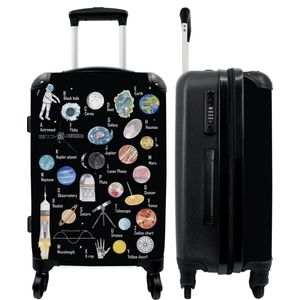 NoBoringSuitcases.com - Alfabet koffer - Weekendtas kind - Rolkoffer groot kinderen - Reiskoffer met 4 wielen - Grote Ruimbagage 20 kg - Kindervalies - Rolkoffer 60 liter - Suitcase large - Kinderkoffer jongens