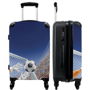 NoBoringSuitcases.com® - Koffer kinderen jongens - Voetbal kinderkoffer jongen - 20 kg bagage