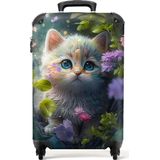 NoBoringSuitcases.com® - Kinderkoffer kitten - Trolley koffer kind - 55x35x25