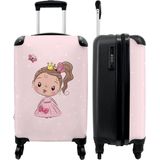 NoBoringSuitcases.com® - Kindertrolley meisjes - Prinses koffer kinderen - 55x35x25