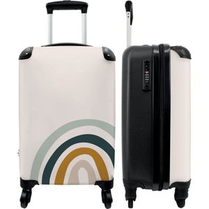 NoBoringSuitcases.com - Kinderkoffer regenboog - 55x40x20 cm en 55x35x25 cm - kindervalies - Handbagage reistrolley - Trolley op wieltjes koffertas - Reiskoffer met wielen - Rolkoffer - Kindertrolley geschikt voor jongen en meisjes - Koffer kinderen