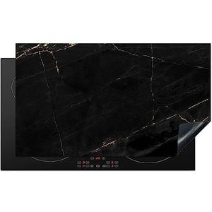 Kookafdekplaat, inductie beschermmat, 71 x 50 cm, vuurvaste en waterdichte fornuisafdekking, opvouwbare hittebestendige afdekplaat, afdekking voor friteuse, mixer, koffiezetapparaat (zwart