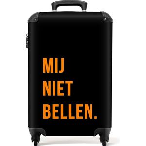 NoBoringSuitcases.com® - Zwarte koffer - Trolley zwart - 55x35x25