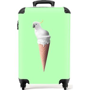 NoBoringSuitcases.com® - Koffer mint groen - Groene trolley - 55x35x25