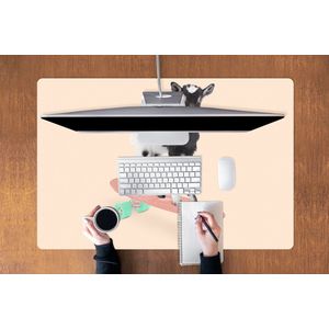Muismat XXL - Bureau onderlegger - Bureau mat - Geit - Zwart - Skateboard - Wit - Dieren - 120x80 cm - XXL muismat