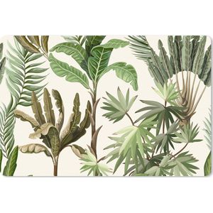 Muismat XXL - Bureau onderlegger - Bureau mat - Jungle - Palmboom - Bananenplant - Kinderen - Natuur - Planten - 90x60 cm - XXL muismat