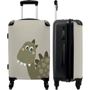 NoBoringSuitcases.com® - Dino koffer jongens - Kinderkoffer jongen - 20 kg bagage