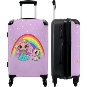 NoBoringSuitcases.com® - Kinderkoffer meisjes - Prinses reiskoffer - 20 kg bagage