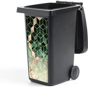 Container sticker Bladeren - Goud - Patronen - Kubus - Luxe - 44x98 cm - Kliko sticker