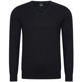 Mario Russo - Herenpullover - Jeans Blauw - Ronde Hals