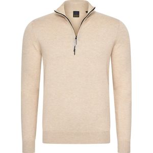 Mario Russo - Half Zip - Trui - Beige - Heren
