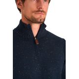 Mario Russo - Skipper - Heren Trui - Navy - Half Zip