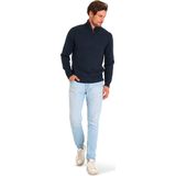 Mario Russo - Skipper - Heren Trui - Navy - Half Zip