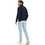 Mario Russo - Skipper - Heren Trui - Navy - Half Zip