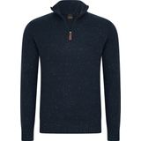 Mario Russo - Skipper - Heren Trui - Navy - Half Zip