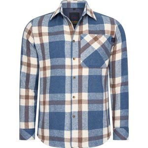Mario Russo - Overshirt - Blauw - 100% Katoen