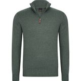 Mario Russo - Skipper - Heren Trui - Groen - Half Zip