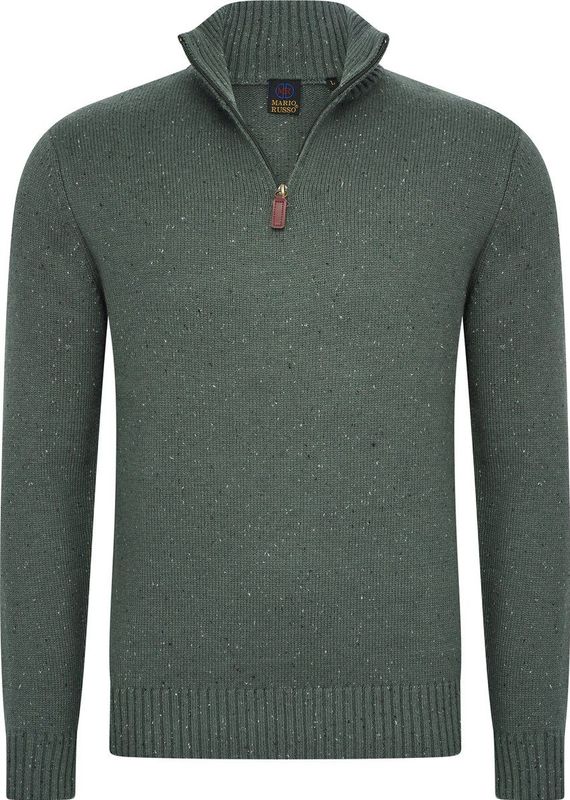 Mario Russo - Skipper - Heren Trui - Groen - Half Zip